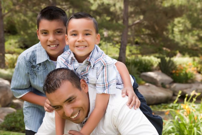 Father and Sons in the Park