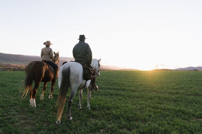 People on horses