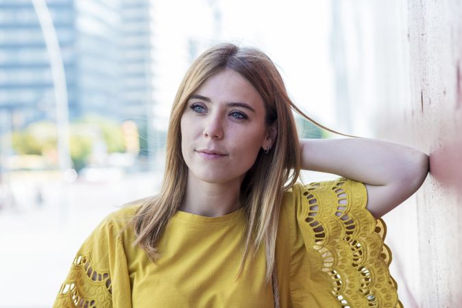 Young woman looking away