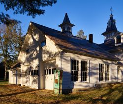 An old carriage house on the grounds of the Park-McCullough House, Bennington, Vermont 4NE8D5