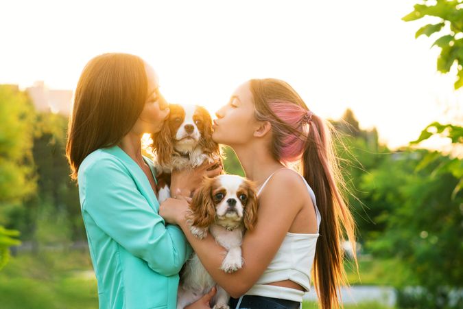 Female Owner Walk the Dog