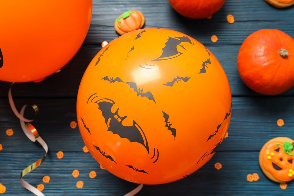 Concept of Halloween mood, Halloween vibes balloons