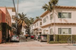 MIAMI, USA - November 13, 2018: View of beautiful city street
