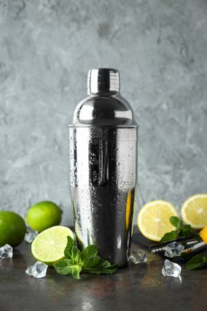 Concept of preparing alcohol drink or cocktail, shaker