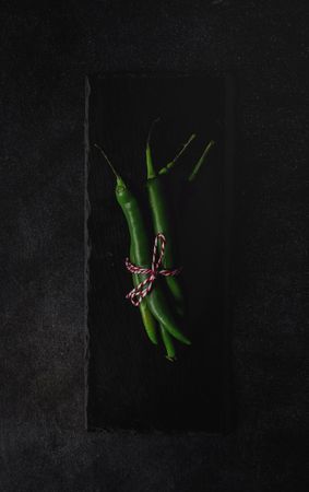 Fresh green and spicy chilli peppers