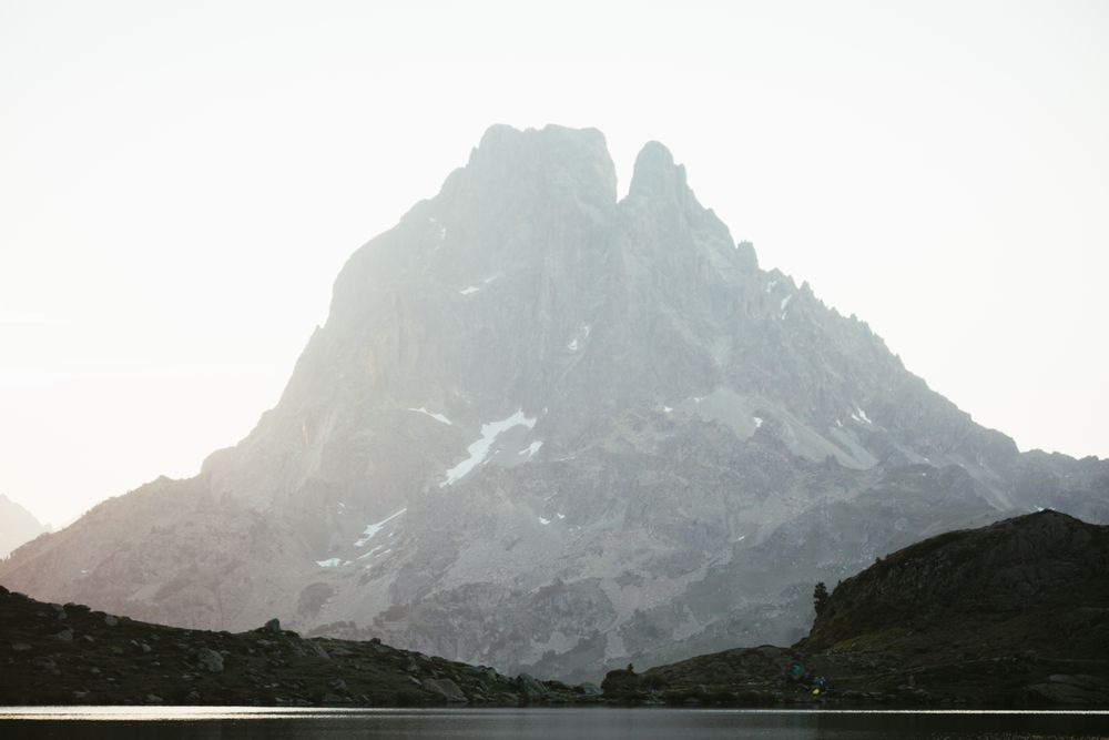 Picturesque view of lake in mountain area