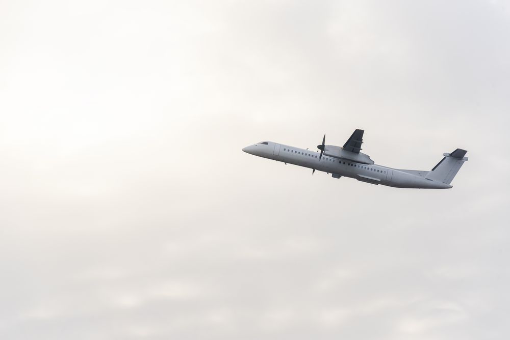 Passengers airplane flying in the sky