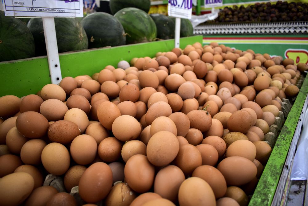 Eggs for sale in market