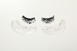 False eyelashes, concept of different makeup accessories