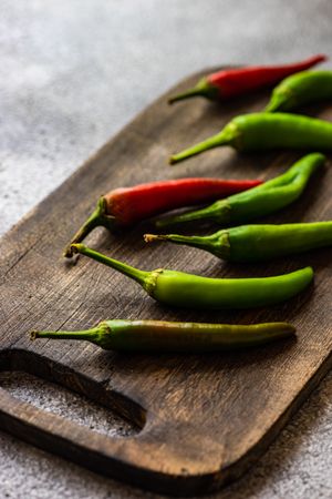 Peppers on cutting board