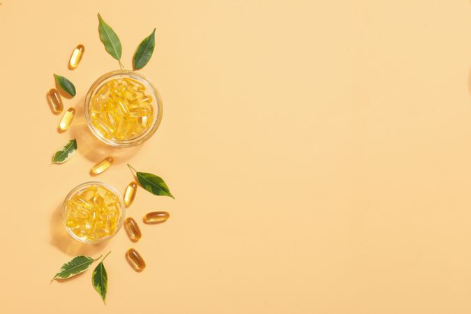 Immunity support capsules - Omega, health care concept