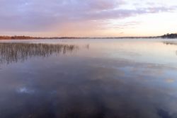 Quiet morning lake