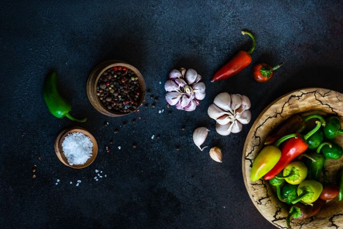 Aromatics for cooking on counter