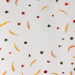 Bright colorful autumn pattern made of leaves