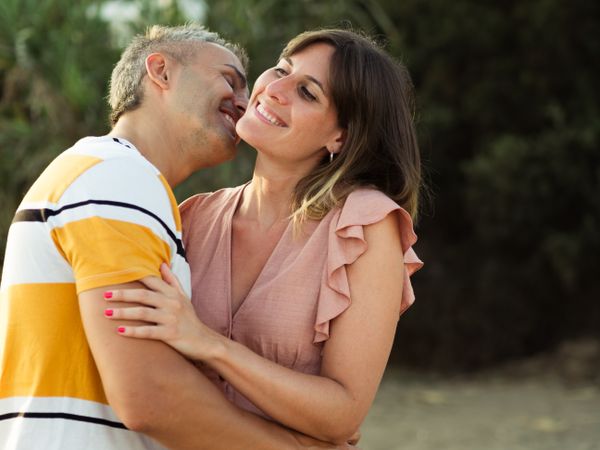 Happy couple looking at each other