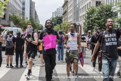 Group Of People Marching On The Street For A Blm Protest, Washington, D ...