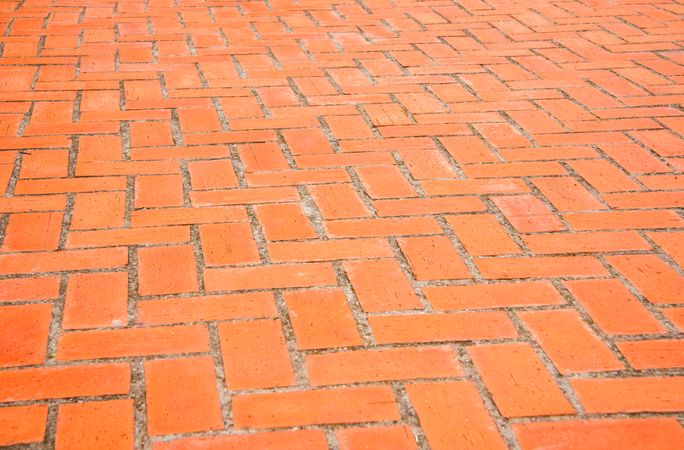 Background of rectangular orange brick paving stones
