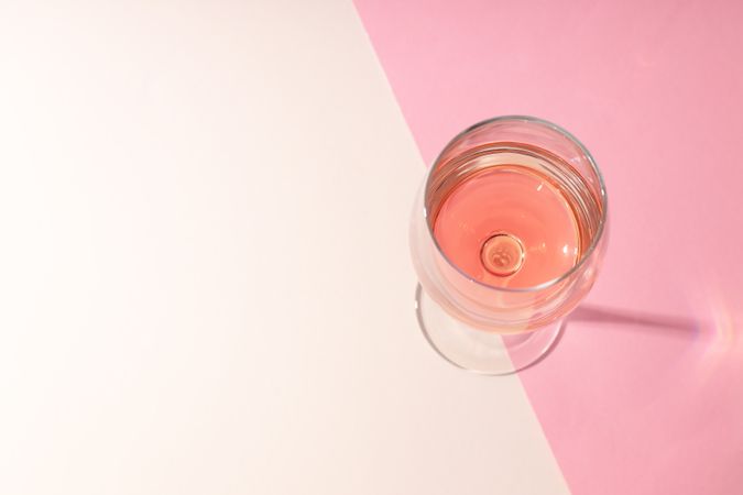 Glass of wine, delicious alcohol drink in glass