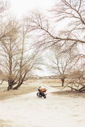 motorbike on countryside road