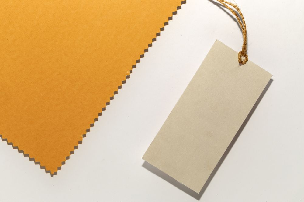Cardboard labels for price or advertising
