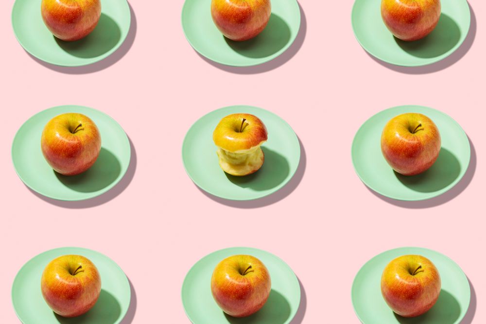 Colorful fresh apples