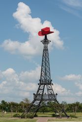 A replica Eiffel Tower with a Texas accent in Paris, Texas 65XLo5