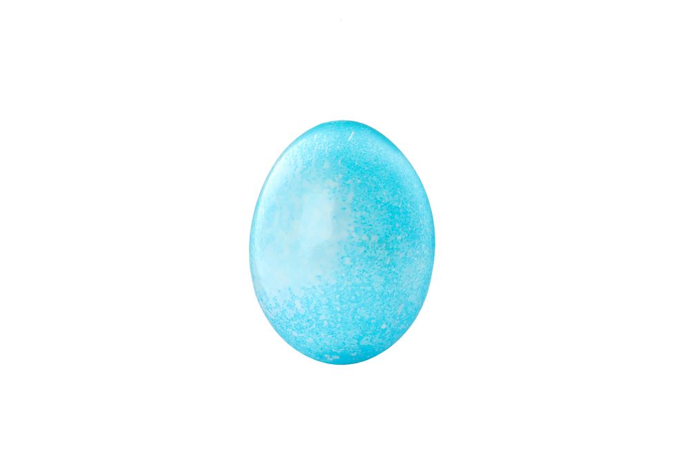 Decorative easter egg isolated on blank background. Festive tradition