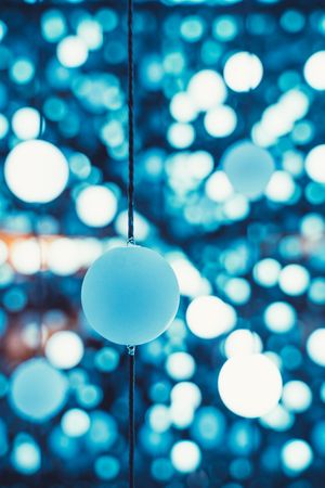 Garlands with blue lights