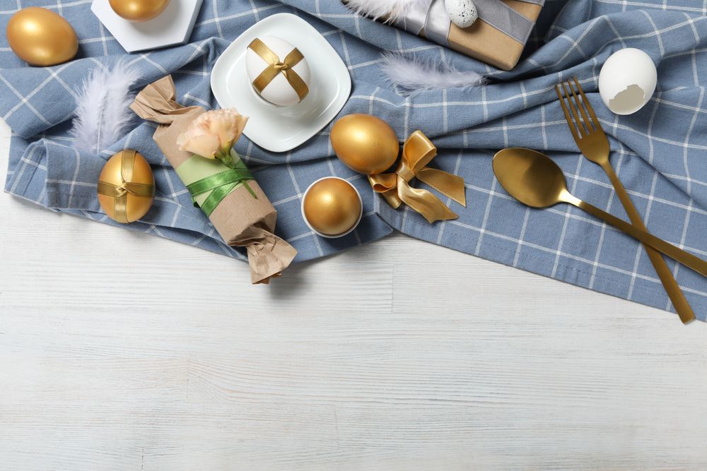 Concept of Richness, golden eggs, space for text