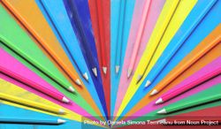Multicolored pencils arranged as a fan 4jOavb
