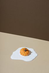 Egg with pumpkins as yoke