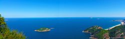 View out to the horizon from Brazilian beach town