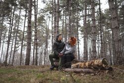 Companionship and happiness: a couple looking at each other in love.