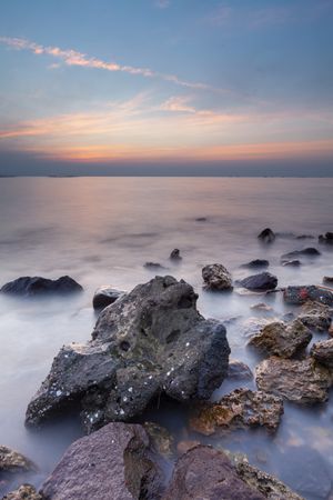 Rocky Beach In The Morning