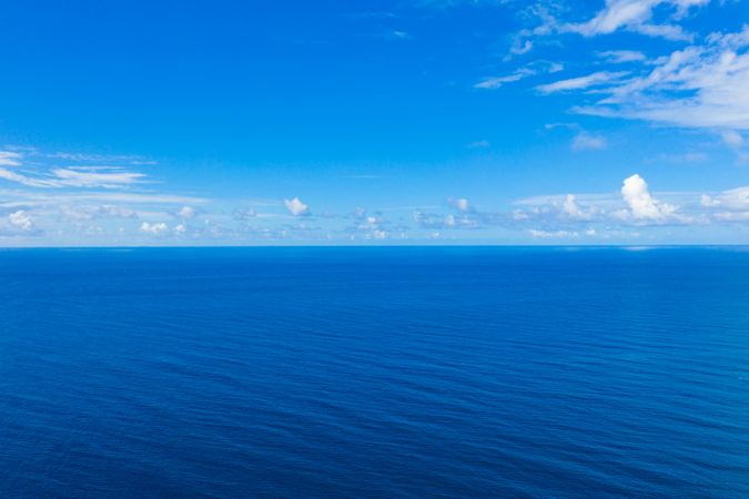 Landscape shot of vast ocean