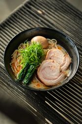 Delicious bowl of ramen soup