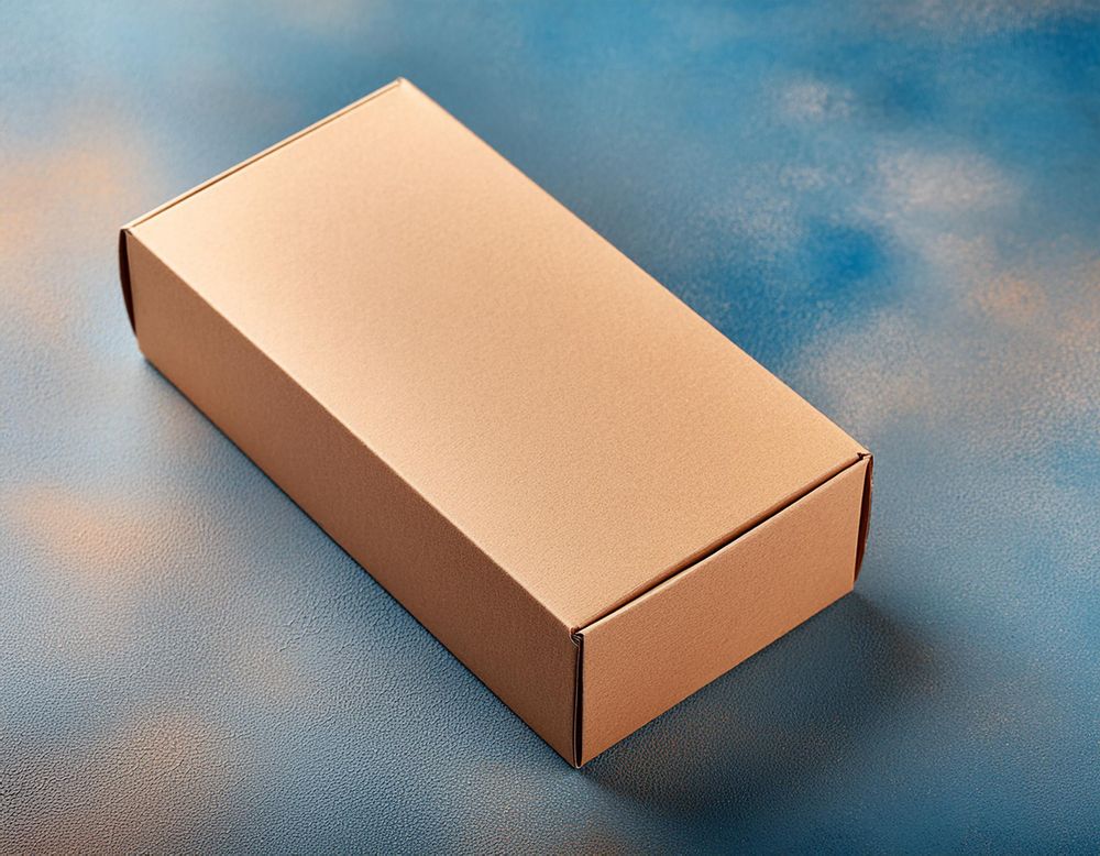 Box on the blue table