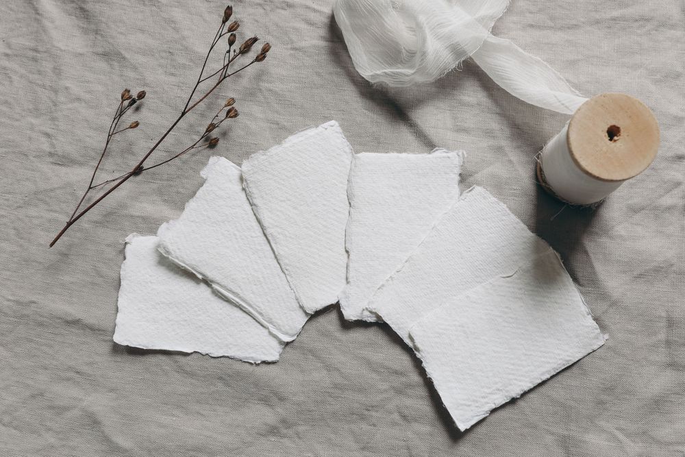 Winter wedding stationery still life