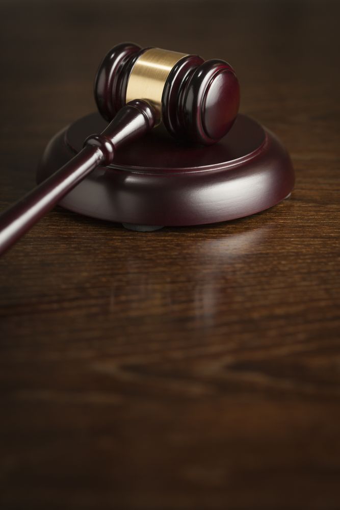 Wooden Gavel Abstract on Table