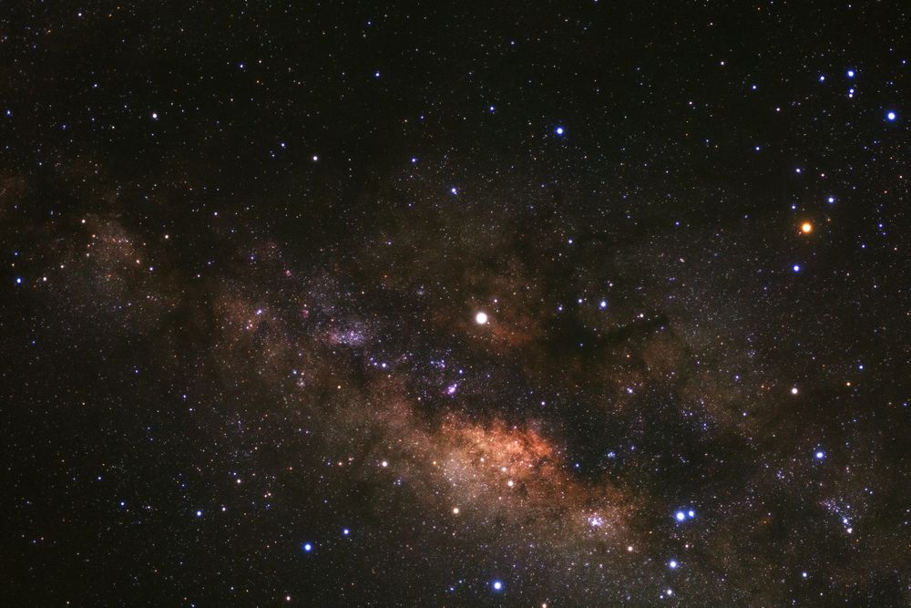 Milky way galaxy with stars and space dust in the universe