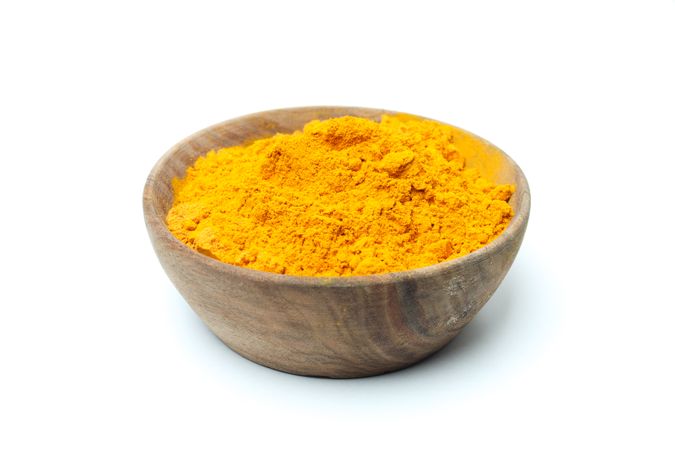 Fragrant seasoning - turmeric, isolated on plain background