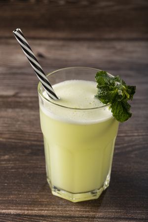 Refreshing lemonade with mint. Lemonade, summer drink.