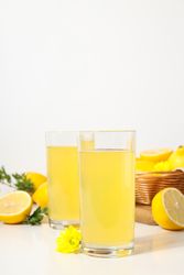 Concept of tasty drink, Limoncello, space for text
