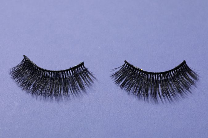 False eyelashes, concept of different makeup accessories