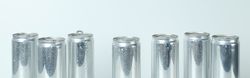 Concept of drink, blank cans, space for text