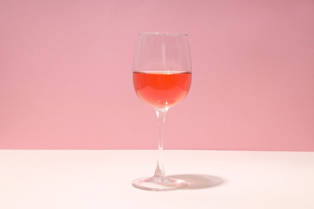 Cocktail in a glass on a light background