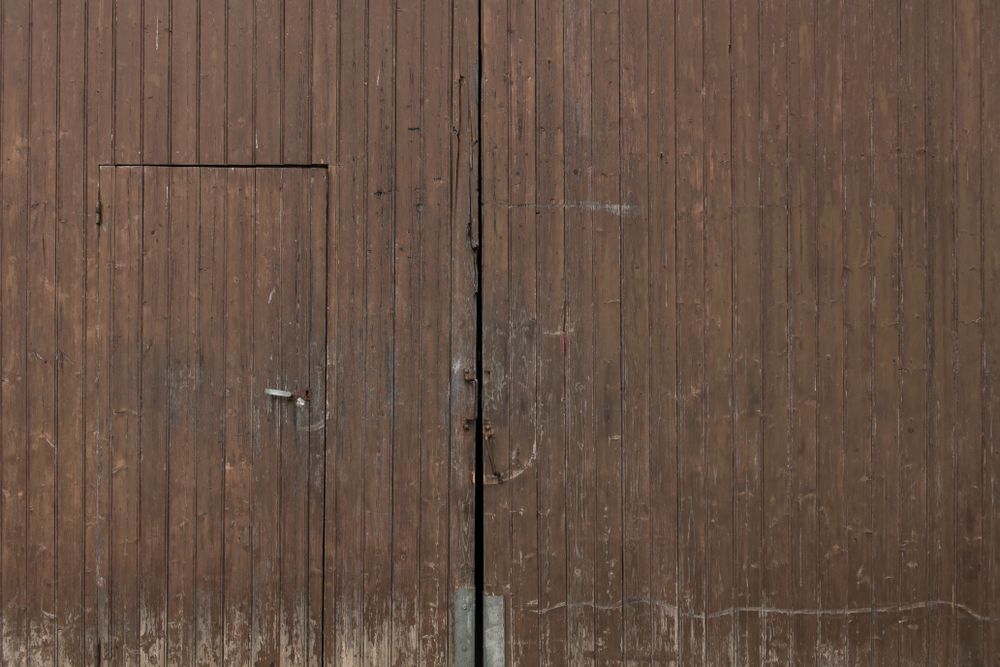 Building with brown door