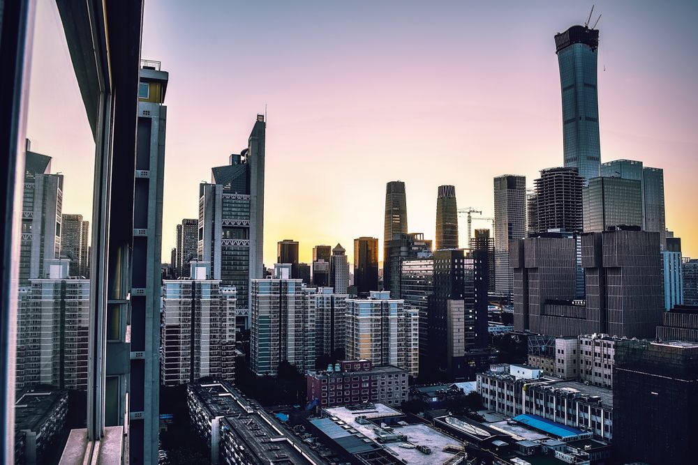 Cityscape of Dallas, Texas at sunset