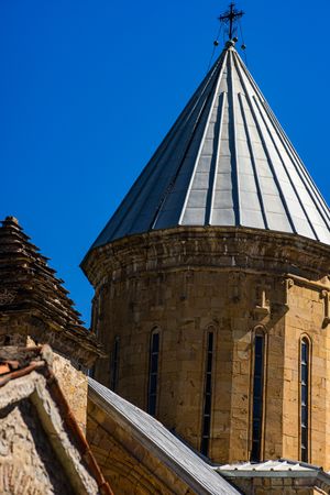 Ananuri castle in Georgian mountains