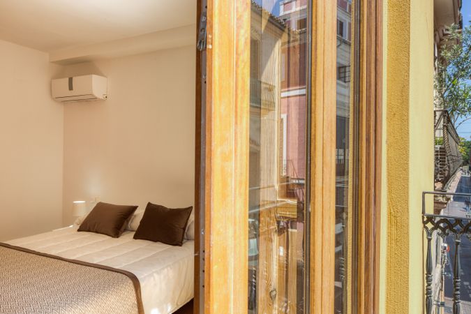 Interior of bedroom in modern design